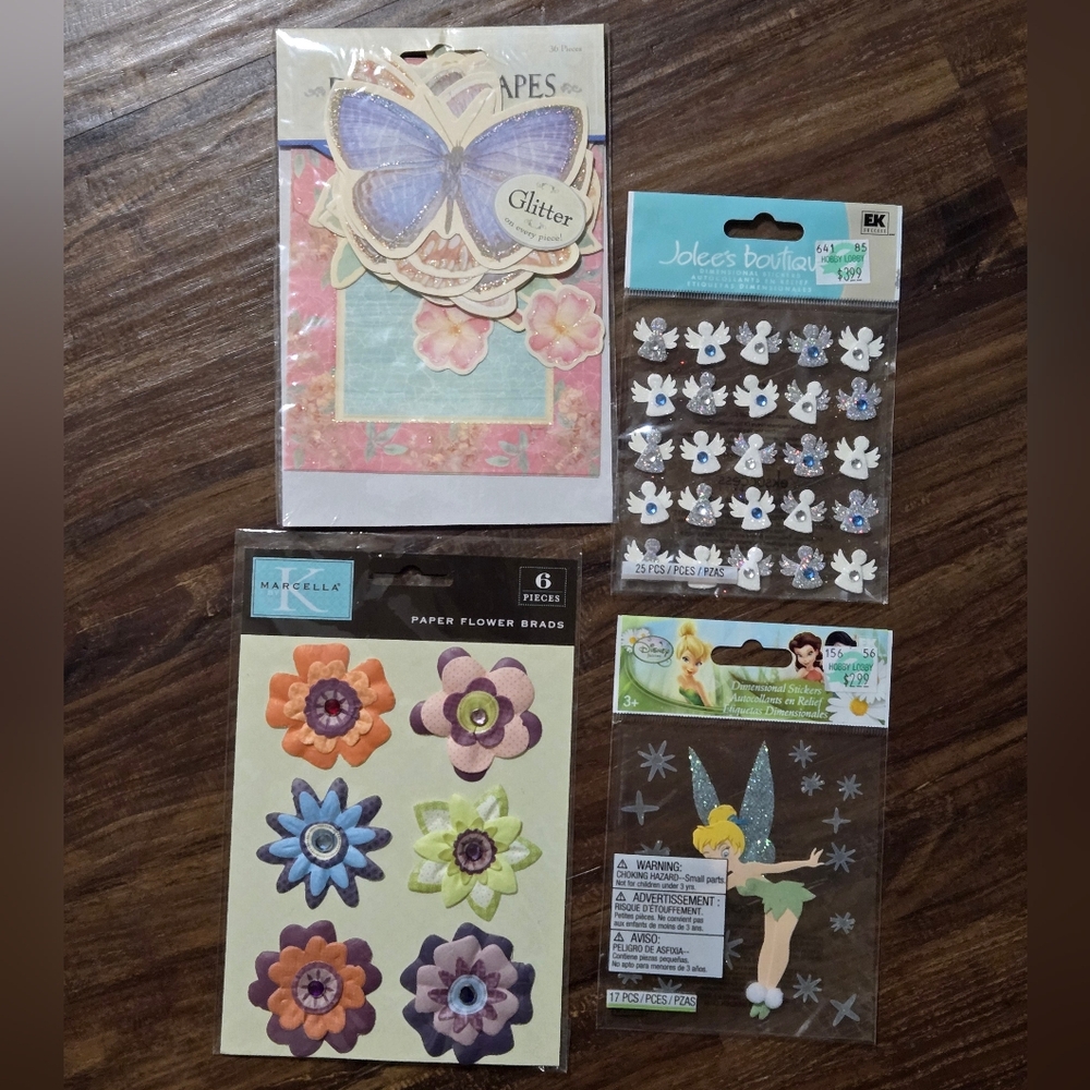 Colorful Scrapbook Embellishments Set Scrapbooking Supplies Fairy Flower Theme
